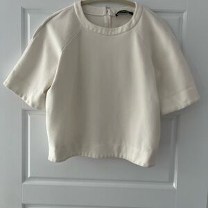 Sugar Lips Cream Short Sleeve Crop